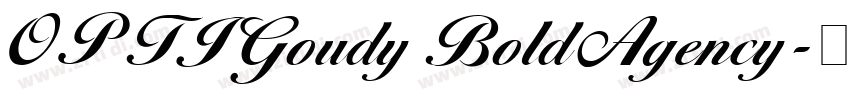 OPTIGoudy BoldAgency字体转换